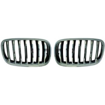 BMW X5/X6 E70 07-13 Enkelribbad Krom/Svart Sportgrill / Njurar DIEDERICHS